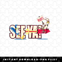 looney tunes wile e. coyote and roadrunner see ya png, sublimation, digital download