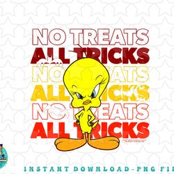 looney tunes tweety no treats all tricks png, sublimation, digital download