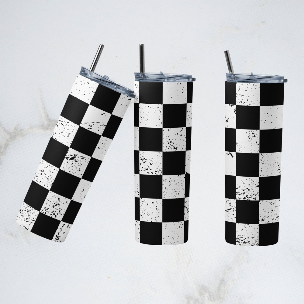 20oz Checkered Flag Tumbler Wrap - Straight Wrap Design - Tumbler PNG Sublimation-1.jpg