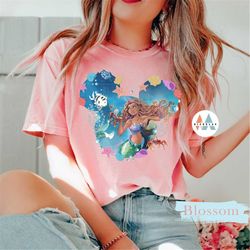 comfort colors little mermaid shirt, black queen shirt, vintage little mermaid shirt, princess ariel shirt, disney princ