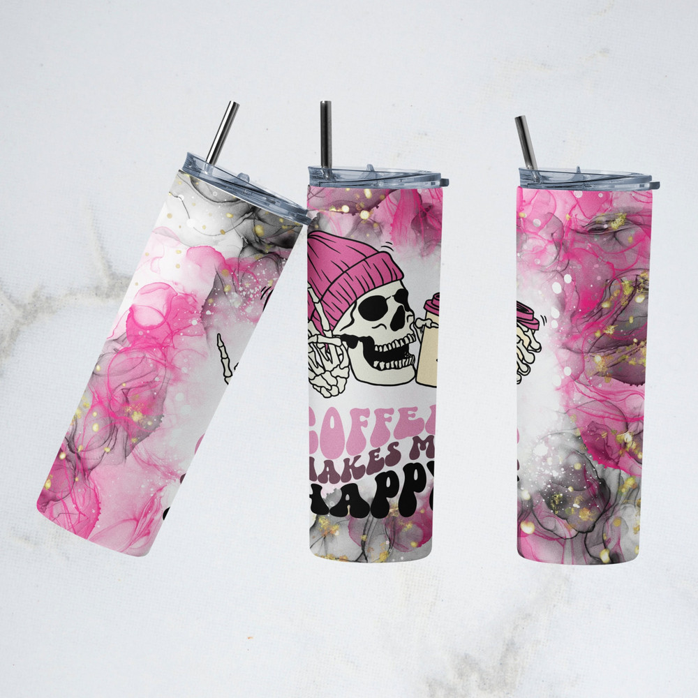 20Oz Coffee makes me happy Straight Tumbler Design,coffee tumbler PNG.jpg