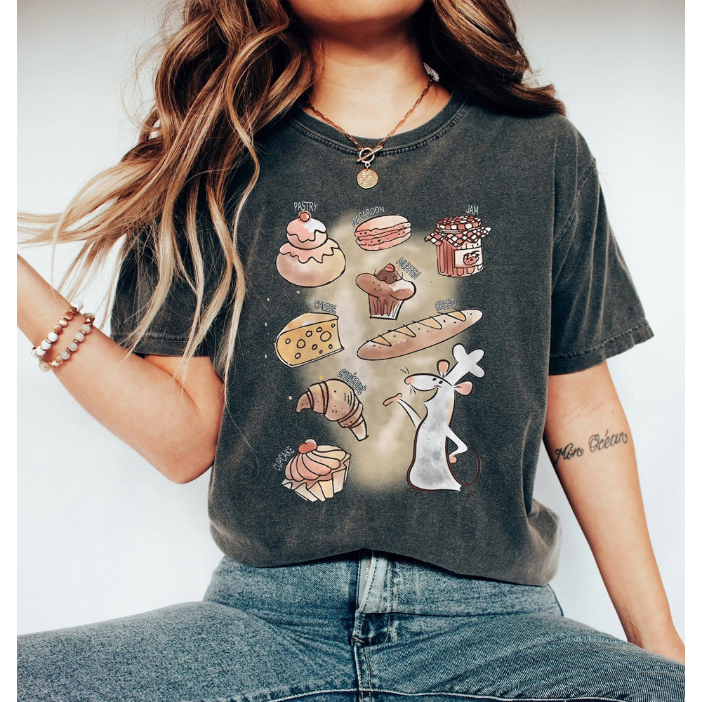 Cute Remy Mouse Chef Watercolor Comfort Color Shirt, Vintage Disney Ratatouille Tee, Walt Disney World T-Shirt, Magic Kingdom Shirt - 1.jpg