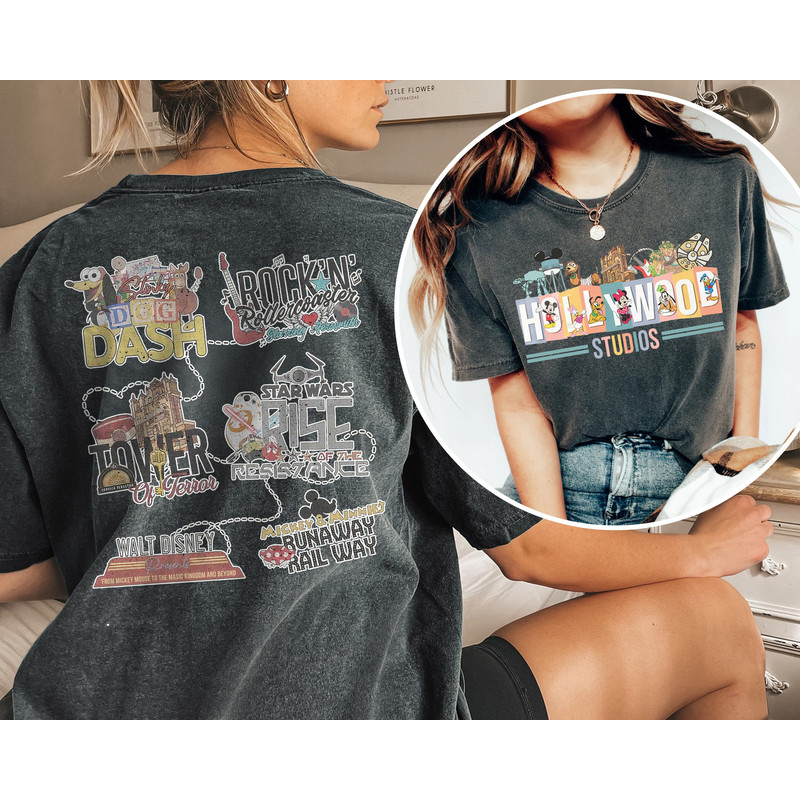 Disney Hollywood Studios Comfort Colors Shirt, Disney Two Sided Shirt , Mickey and Friends Shirt, Vintage Disneyland Shirt - 2.jpg