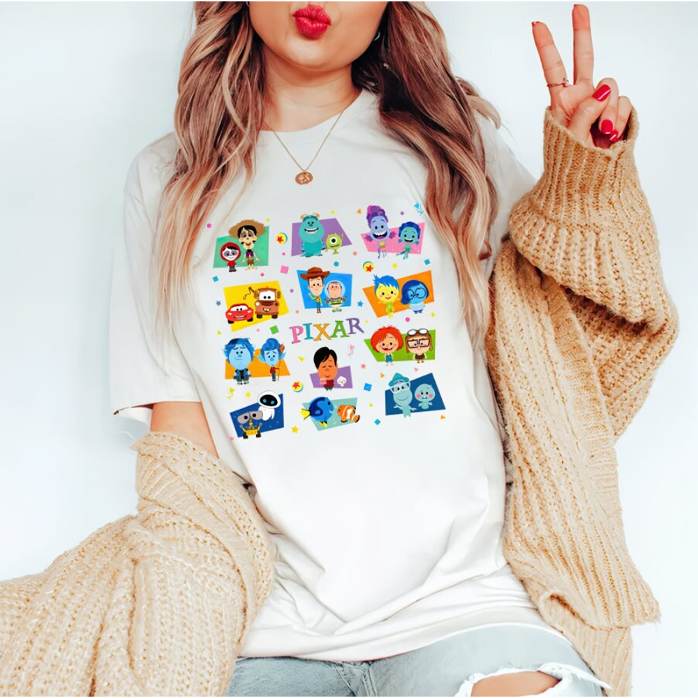 Disney Pixar Movie All Characters Comfort Color Shirt, Disneyland Family Trip 2023 Shirt, Disney Pixar Movie T-Shirt, Magic Kingdom Tee - 4.jpg