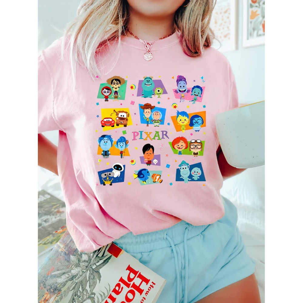 Disney Pixar Movie All Characters Comfort Color Shirt, Disneyland Family Trip 2023 Shirt, Disney Pixar Movie T-Shirt, Magic Kingdom Tee - 5.jpg