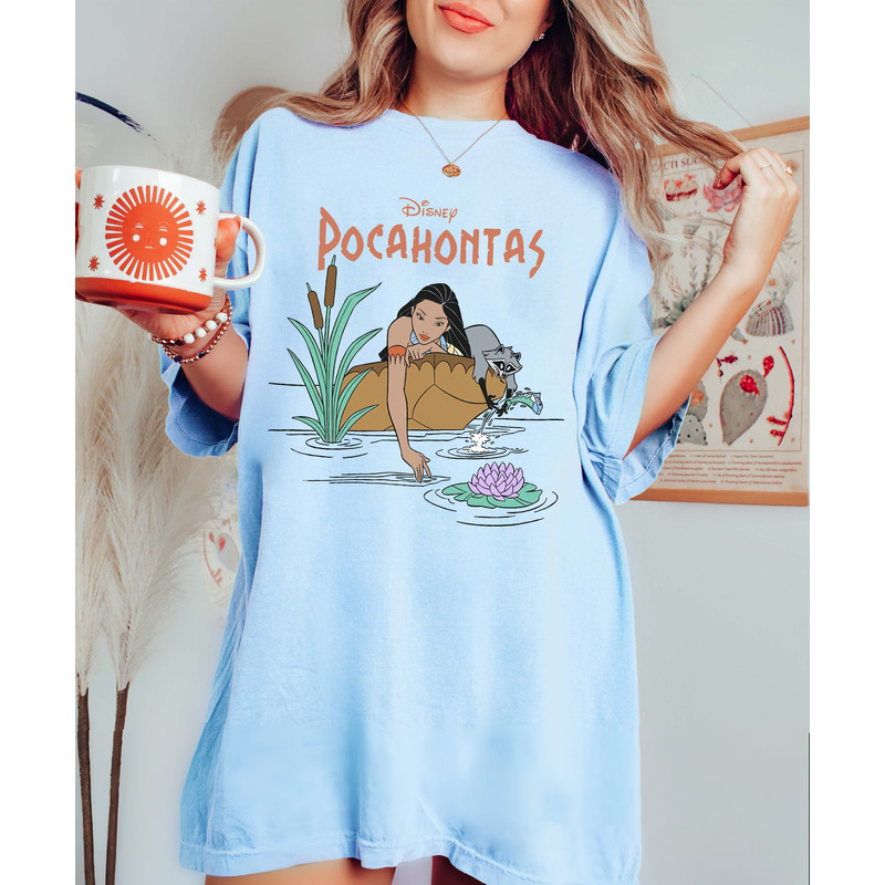 Disney Pocahontas Meeko Afternoon Dreaming Comfort Colors Shirt, Princess Pocahontas T-Shirt, Disneyworld Family Vacation Tee, Disney Shirt - 3.jpg