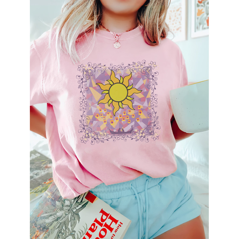 Disney Retro Tangled Rapunzel Lost Princess Lantern Co Comfort Color Shirt, Rapunzel Flynn Rider, Disney Princess Tee, Disneyland Trip Girl - 4.jpg