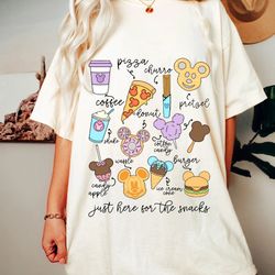 disney snacks comfort colors shirt, disney aesthetic