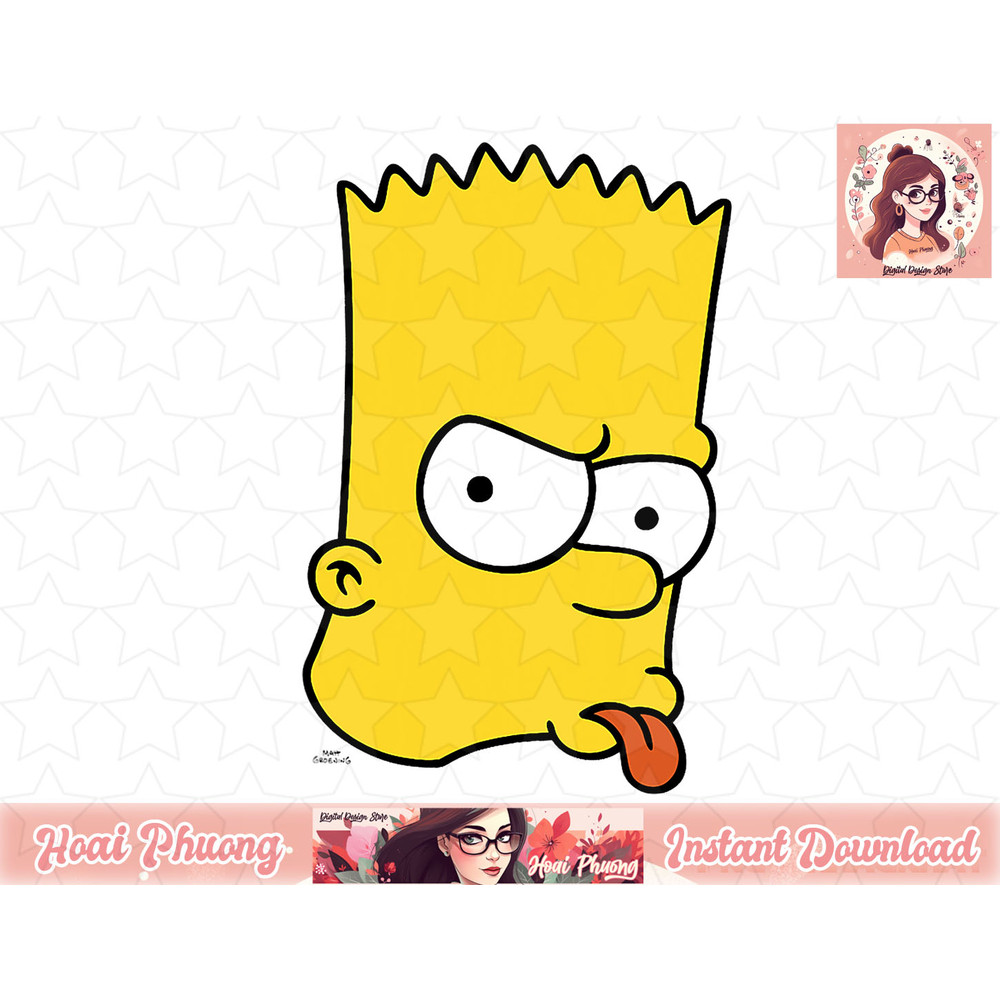 The Simpsons Bart Simpson Big Face png, instant download.jpg
