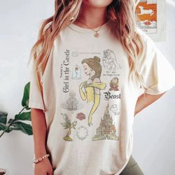 beauty and the beast comfort shirt, disney princess shirt, belle princess shirt,