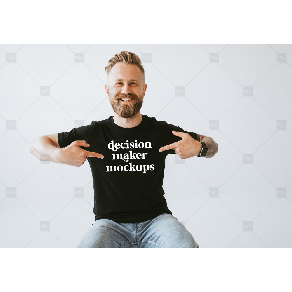 Bella Canvas 3001 Black Mockup, Male Tshirt Mock up, 3001 Model Mockup, Mens Mockup, Mens Clothing Mockup - 1.jpg