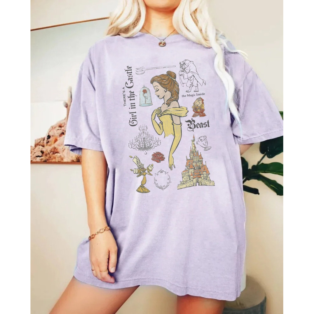 Beauty and The Beast Comfort ColorsĀ® Shirt, Disney Princess Shirt, Belle Princess Shirt, Retro Disney, Disneyworld Shirt, Disney Girl Shirt - 3.jpg