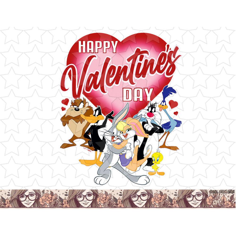 Looney Tunes Valentines Day Bugs Lola Tweety Taz Daffy png, sublimation, digital download .jpg