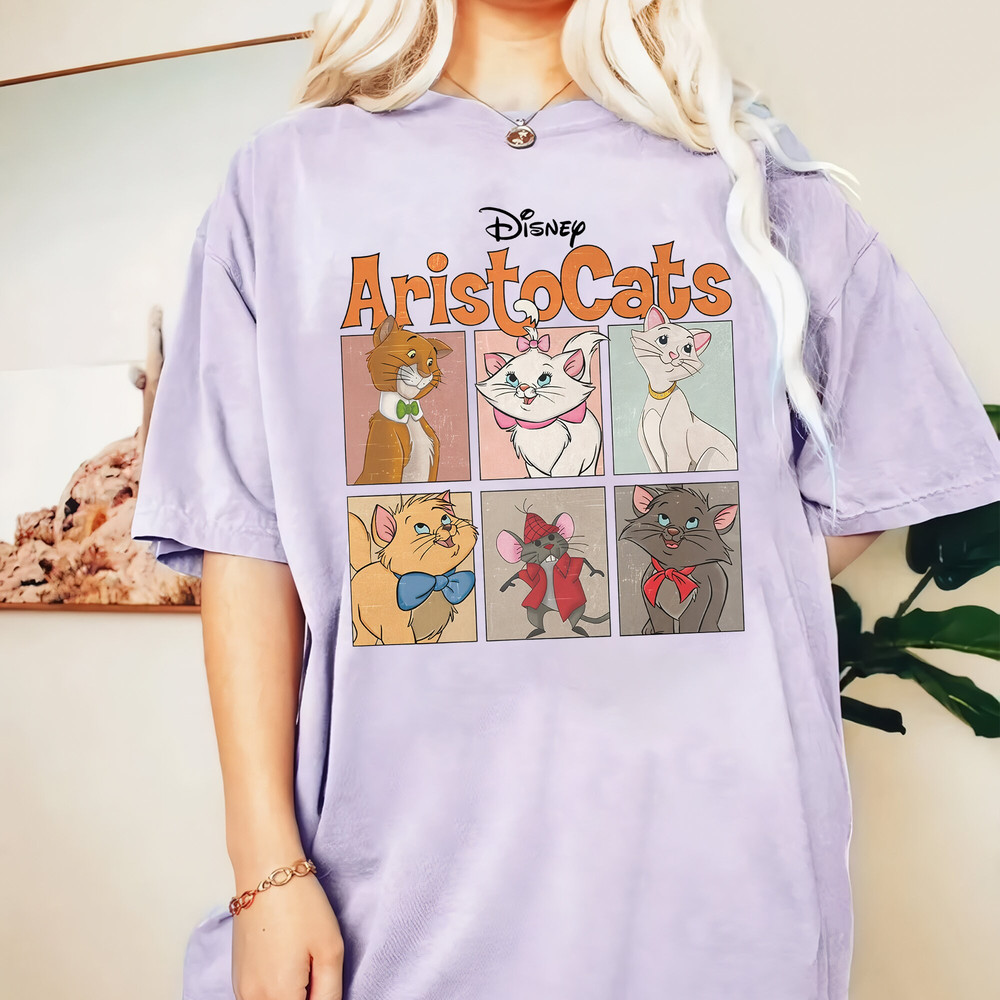 Retro Aristocats Comfort Colors Shirt, Disney Marie Berlioz Toulouse Shirt, Vintage Disneyworld Cats T-shirt, Cat Lovers, Magic Kingdom Tee - 2.jpg