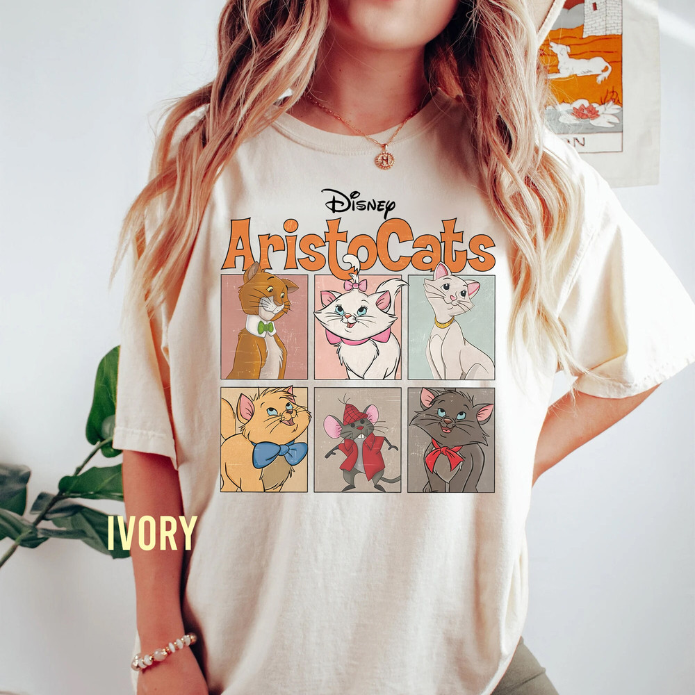 Retro Aristocats Comfort Colors Shirt, Disney Marie Berlioz Toulouse Shirt, Vintage Disneyworld Cats T-shirt, Cat Lovers, Magic Kingdom Tee - 3.jpg