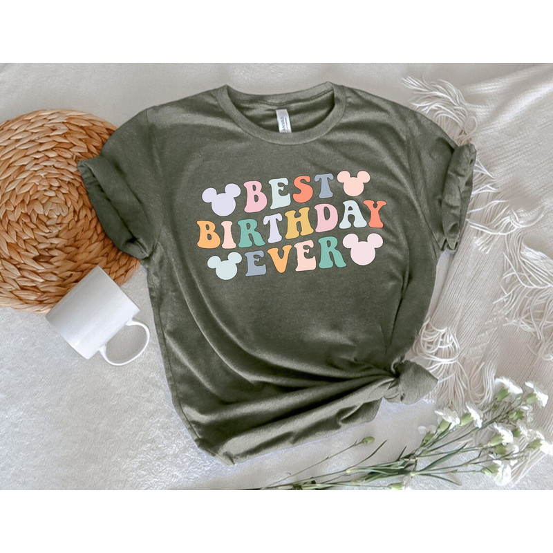 Disney Best Birthday Ever Comfort Colors® Shirt, Birthday Mickey Ears Shirt, Disney Aesthetic Shirt, Disneyworld Shirt, Disney Family Shirt - 2.jpg