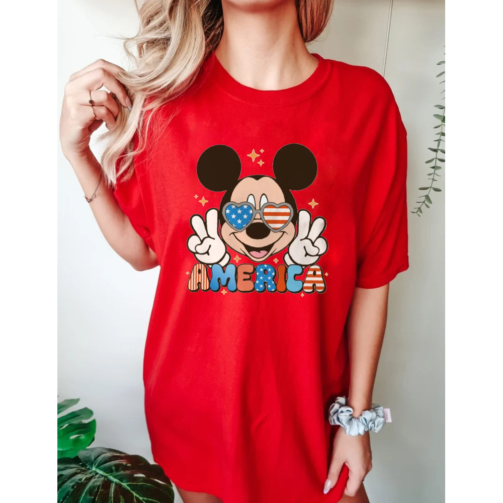 4th Of July Mickey Minnie Comfort Colors® Shirt, Patriotic Mouse Shirt, Retro Disney Couple Shirt, Disney Independence Day Shirt,Mickey Head - 4.jpg