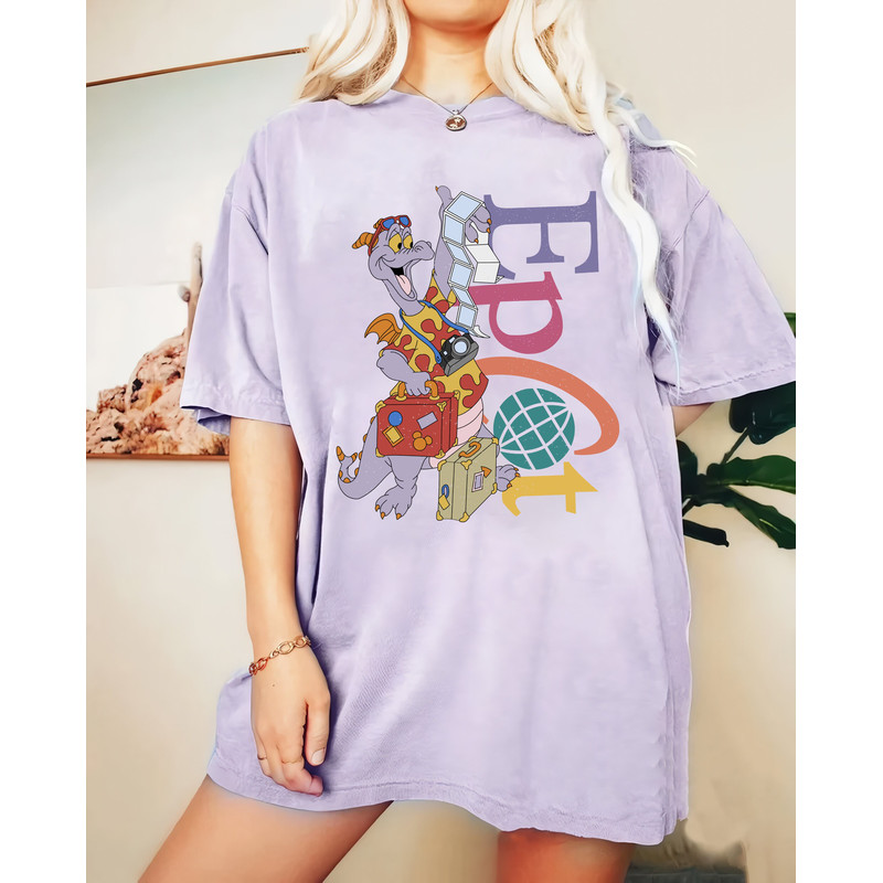 Retro Disney Figment Epcot Comfort Colors Shirt, One Little Spark Tee, Figment Epcot Center T-Shirt, World Traveler Epcot Shirt, Disneyland - 2.jpg