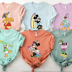 disney characters summer comfort shirt, disney beach shirt, disney matching shir