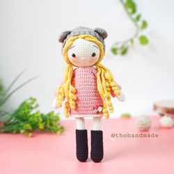 christmas gift, crochet amigurumi doll, amigurumi toy, crochet princess doll, stuffed doll, cuddle doll, amigurumi girl