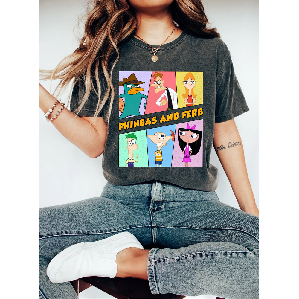 Retro Disney Phineas And Ferb Funny Cartoon Comfort Color Shirt, Disney Perry T-Shirt, Disney Phineas and Ferb Shirt, Disney Family Trip Tee - 1.jpg
