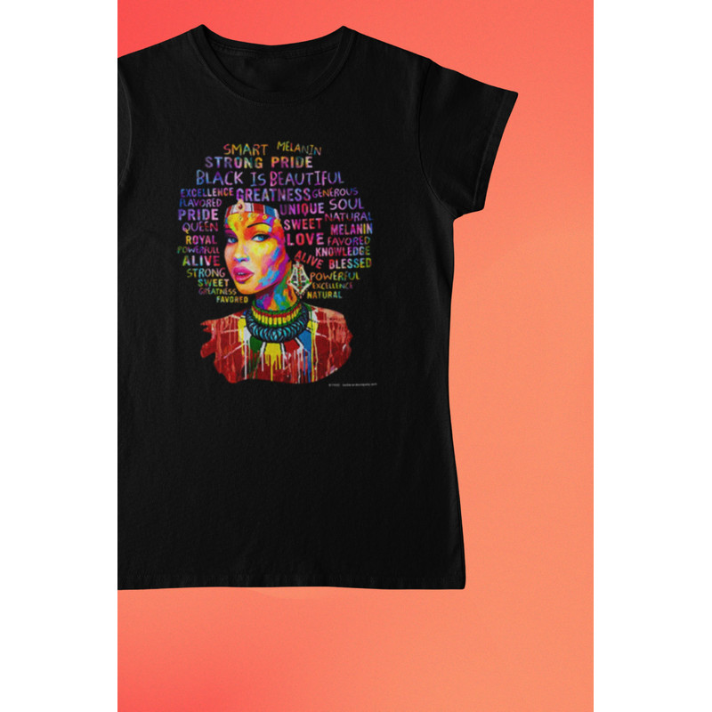 Black is Beautiful Neon, Ethnic T Shirt, Black Female T Shirt, Summer Collection Tee Shirt, Women's Apparel Gift, BUY NOW! - 3.jpg
