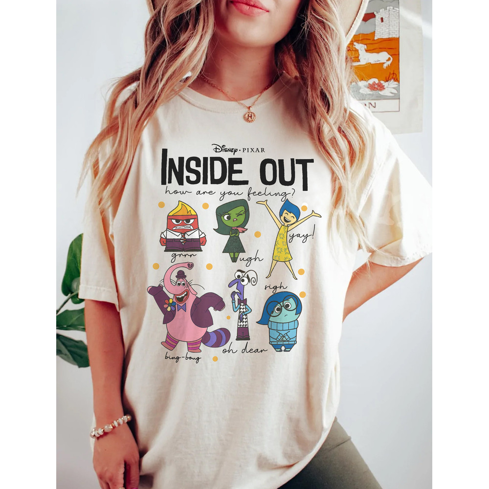 Retro Disney Pixar Inside Out How Are You Feeling Comfort Color Shirt, Magic Kingdom Tee, Disney World Shirt, Disneyland Trip 2023 T-Shirt - 1.jpg