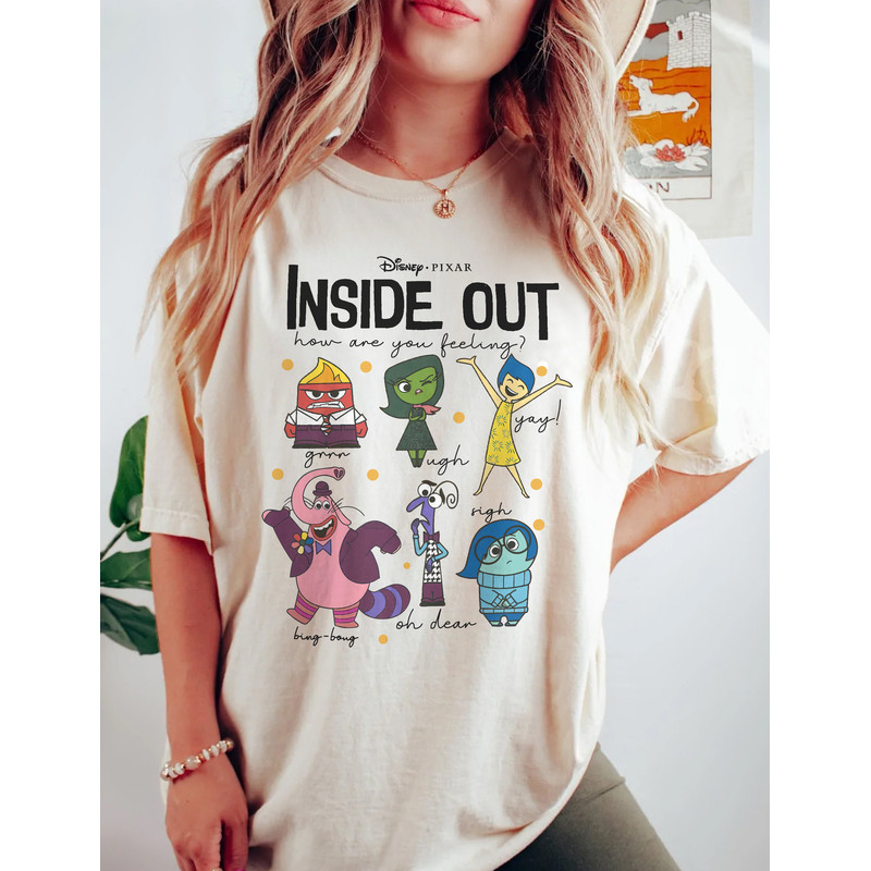 Retro Disney Pixar Inside Out How Are You Feeling Comfort Color Shirt, Magic Kingdom Tee, Disney World Shirt, Disneyland Trip 2023 T-Shirt - 1.jpg
