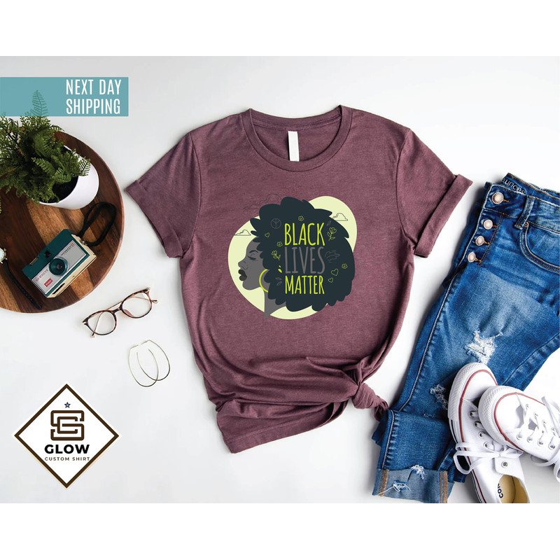 Black Lives Matter Shirt, AFRO Woman Shirt, Black Mother Gift Shirt, Afro Mom Shirt, Black Women Shirt, Black Queen Shirt, Melanin Shirt, - 5.jpg