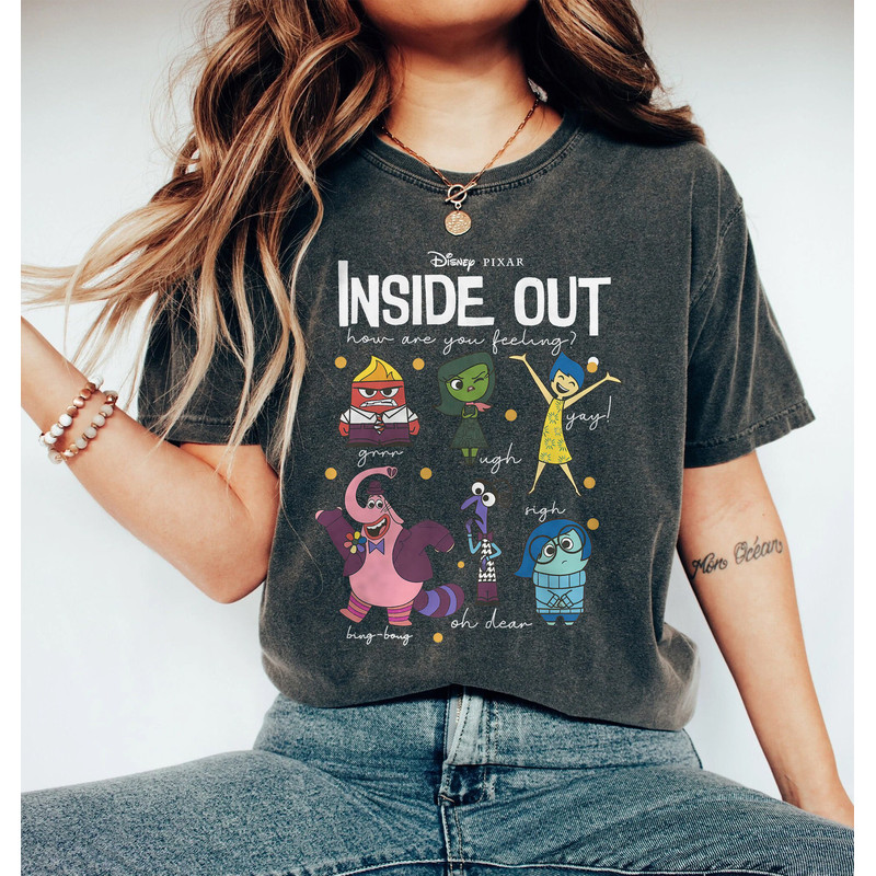 Retro Disney Pixar Inside Out How Are You Feeling Comfort Color Shirt, Magic Kingdom Tee, Disney World Shirt, Disneyland Trip 2023 T-Shirt - 2.jpg