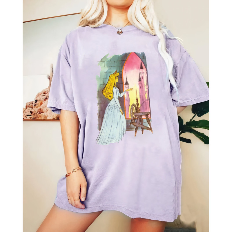 Retro Disney Princess Aurora Sleeping Beauty Once Upon Dream Comfort Color Shirt, Magic Kingdom Tee, Disney Princessland Character Tee - 1.jpg