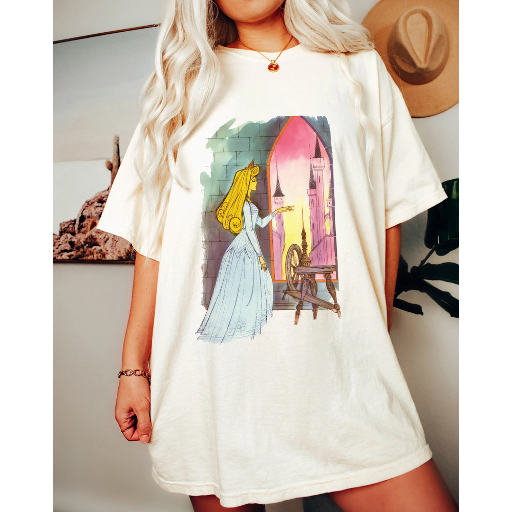 Retro Disney Princess Aurora Sleeping Beauty Once Upon Dream Comfort Color Shirt, Magic Kingdom Tee, Disney Princessland Character Tee - 2.jpg