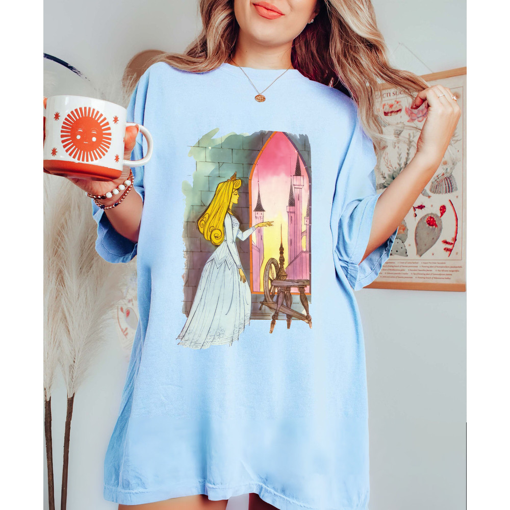Retro Disney Princess Aurora Sleeping Beauty Once Upon Dream Comfort Color Shirt, Magic Kingdom Tee, Disney Princessland Character Tee - 4.jpg