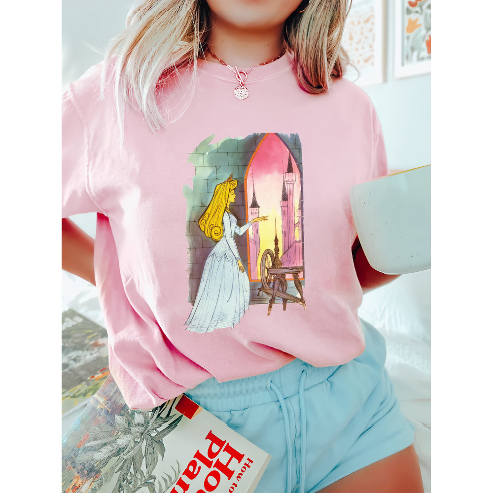 Retro Disney Princess Aurora Sleeping Beauty Once Upon Dream Comfort Color Shirt, Magic Kingdom Tee, Disney Princessland Character Tee - 5.jpg