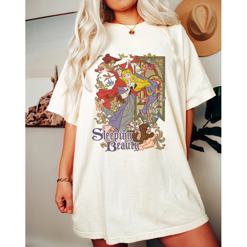 Retro Disney Princess Sleeping Beauty Aurora Once Upon Dream Comfort Color Shirt, Disney Aurora Princess T-Shirt, Magic Kingdom Tee - 1.jpg
