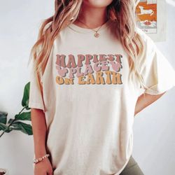 disney happiest place on earth comfort shirt, colorful vacay shirt, disney aesth