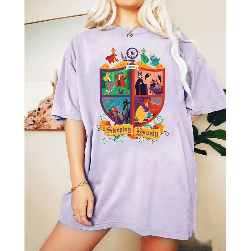 Retro Disney Sleeping Beauty Aurora Comfort Color Shirt, Disney Princess Aurora T-Shirt, Disney Sleeping Beauty Tee, Disneyland Family Trip - 3.jpg