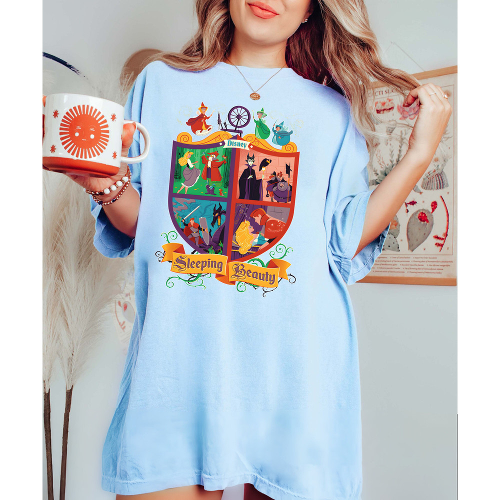 Retro Disney Sleeping Beauty Aurora Comfort Color Shirt, Disney Princess Aurora T-Shirt, Disney Sleeping Beauty Tee, Disneyland Family Trip - 4.jpg