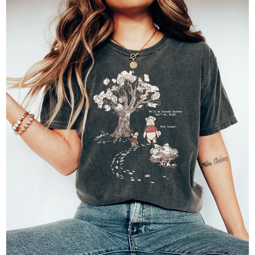 Retro Disney Winnie The Pooh & Piglet Always Friends Forever Comfort Color Shirt, Disney Pooh Piglet Friends T-Shirt, Disneyland Family Trip - 2.jpg