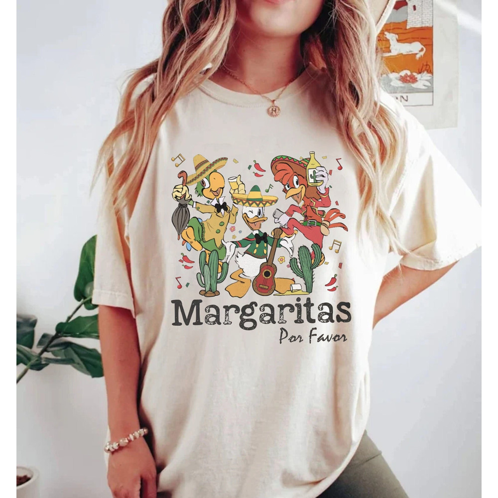 Disney Margaritas For Favor Comfort Colors® Shirt, The Three Caballeros Shirt, Disney Epcot Shirt, Disney Trip Shirt, Disney Vacation Shirt - 1.jpg