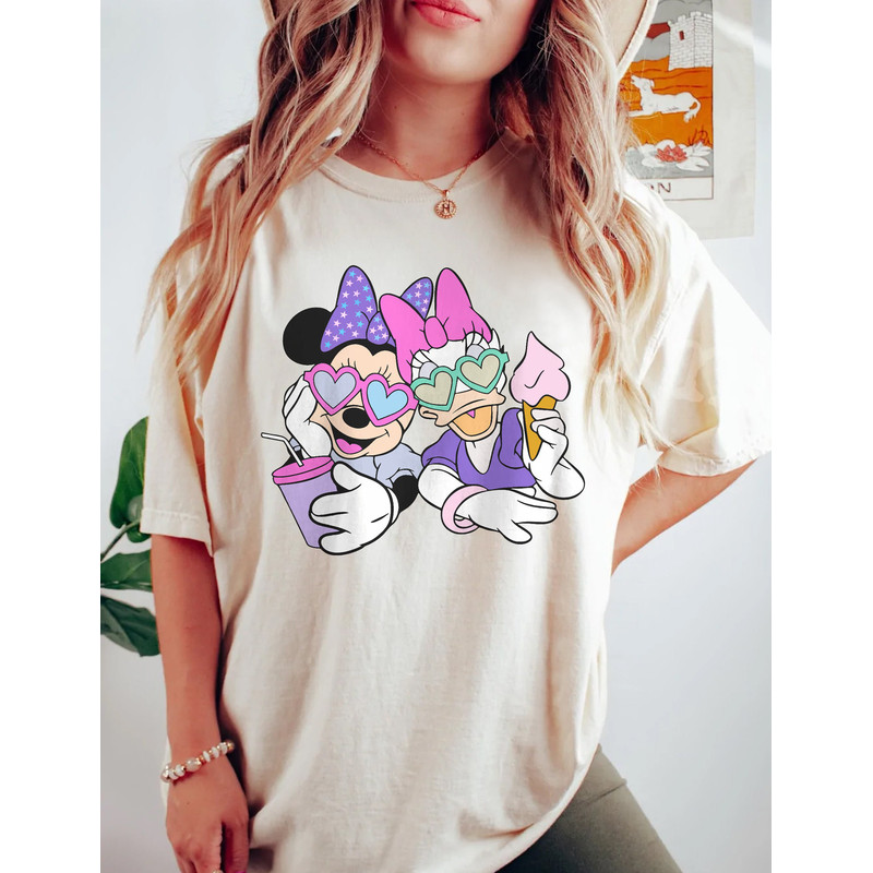Retro Minnie and Daisy Face Comfort Color Shirt, Disney Best Friends Minnie and Daisy T-Shirt, Disney Tie Dye Tee, Disneyland Family Trip - 2.jpg