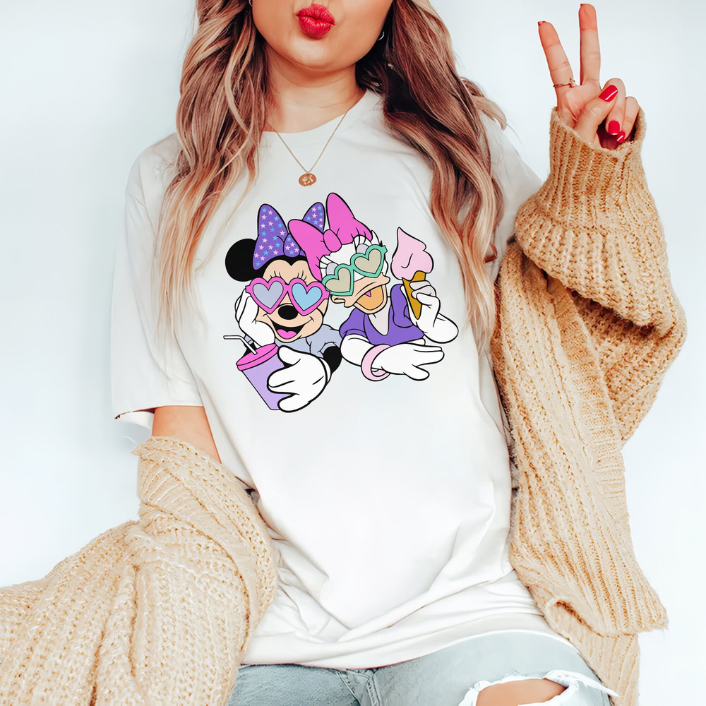 Retro Minnie and Daisy Face Comfort Color Shirt, Disney Best Friends Minnie and Daisy T-Shirt, Disney Tie Dye Tee, Disneyland Family Trip - 3.jpg