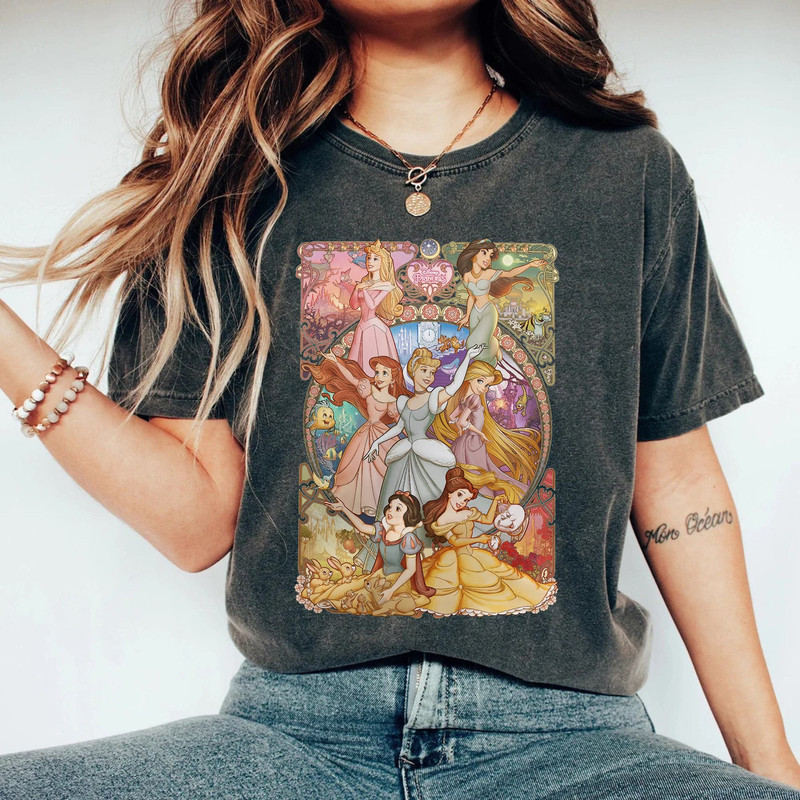 Disney Princess Disneyworld Comfort ColorsĀ® Shirt, Retro Disney Princess Shirt, Disney Family Trip Shirt, Disneyland Shirt,Disney Girl Shirt - 2.jpg