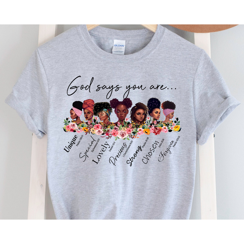 Black Women Shirt, Black Equality Shirt, God Says You Are Shirt, Strong Black Women Gift Tee, Afro Woman Shirt, African American Women Shirt - 3.jpg