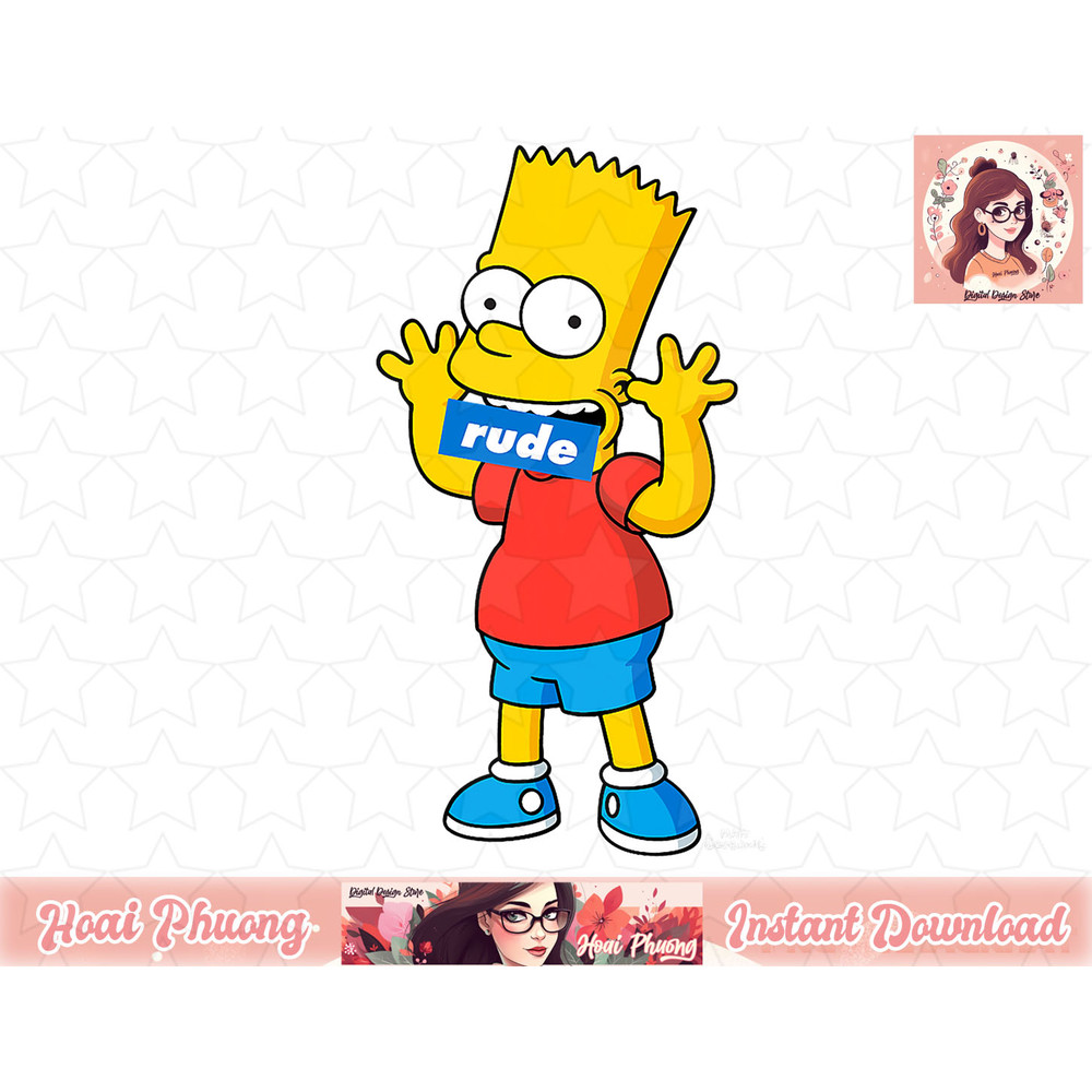 The Simpsons Bart Simpson Rude Mouth png, instant download.jpg