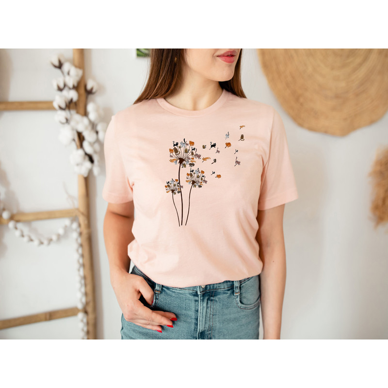 Cats Flower Fly Dandelion Shirt Cute Cat Lover T-Shirt - Cat Lover Gift, Funny Cat Shirt, Summer Shirt, Cool Cat, Cat Shirts - 3.jpg