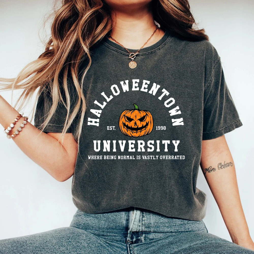 Halloweentown University Comfort Colors® Shirt, Pumpkin Halloween Shirt, Pumpkin Fall Shirt, Spooky Season Shirt, Vintage Halloween Shirt - 2.jpg
