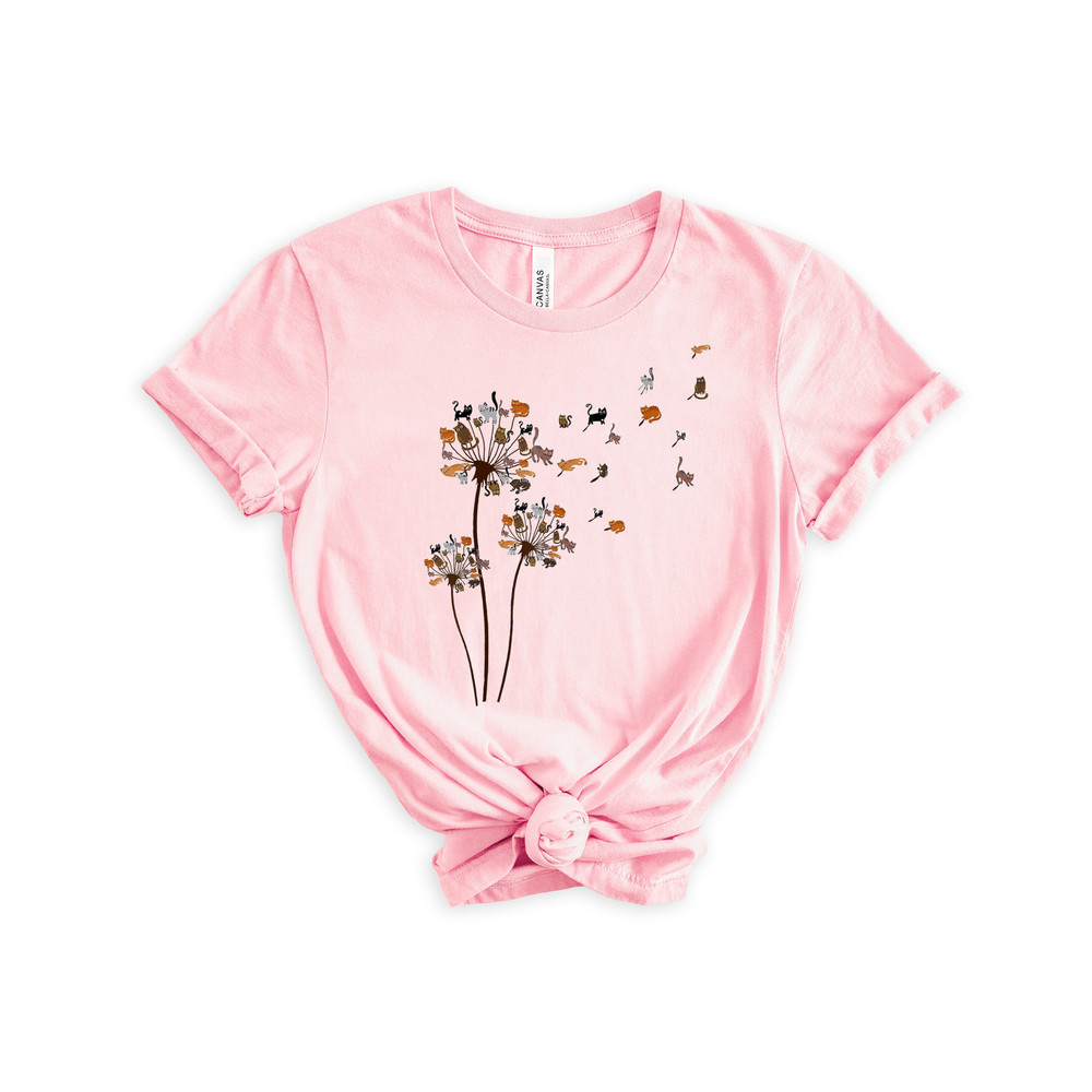Cats Flower Fly Dandelion Shirt Cute Cat Lover T-Shirt - Cat Lover Gift, Funny Cat Shirt, Summer Shirt, Cool Cat, Cat Shirts - 5.jpg