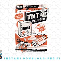 looney tunes wile e. coyote acme tnt plunger png, sublimation, digital download
