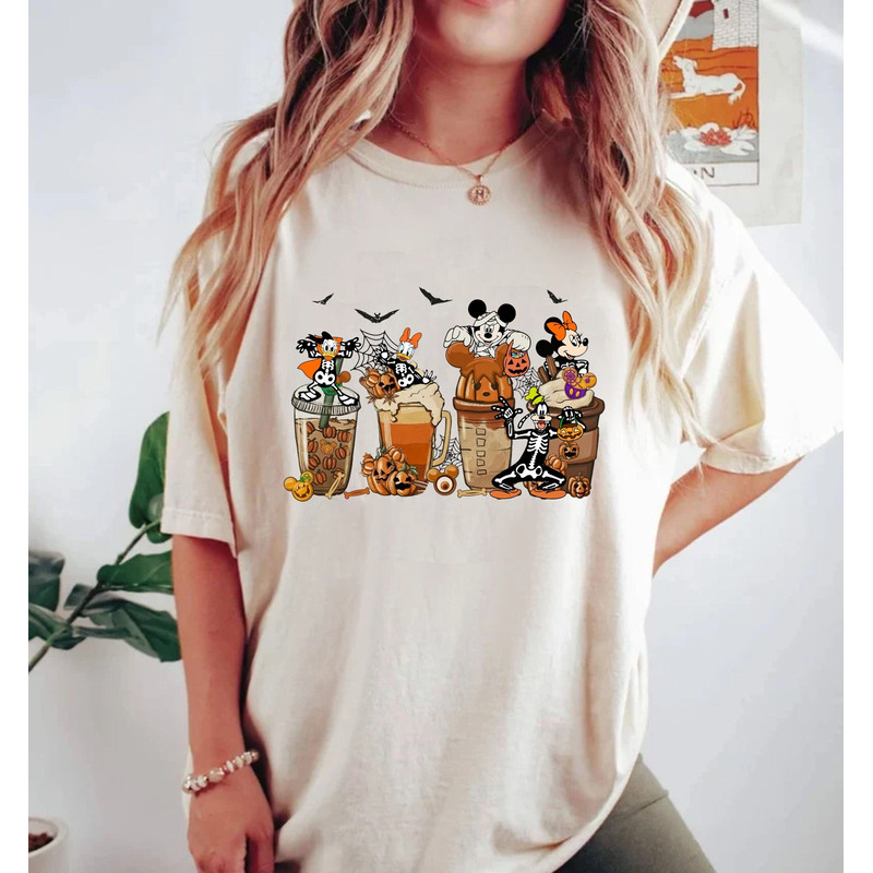 Spooky Mouse and Friends Comfort Colors® Shirt, Disney Coffee Halloween Shirt, Pumpkin Mickey, Disney Spooky Shirt, Disney Halloween Shirt - 1.jpg